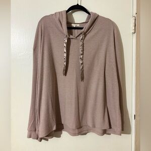 Maurices Taupe Hooded Top